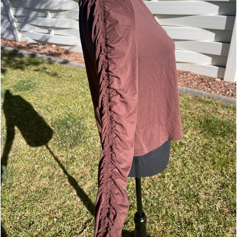 Athleta Brown Cinch Long Sleeve